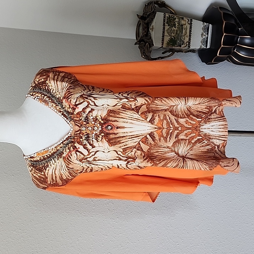 Chico's Paradise Lily Embellished Poncho